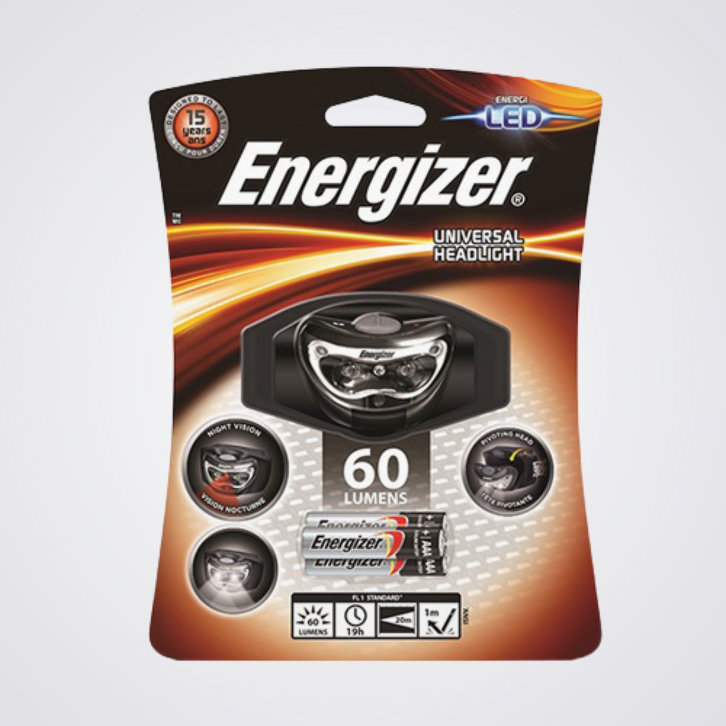 Energizer LED Headlight with 3 LEDs – Lightweight & Adjustabl